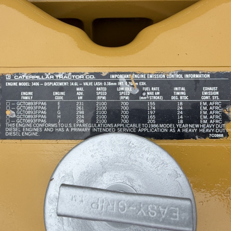 1986 CAT 3406B 425HP 6 Cyl Diesel Truck Engine For Sale - hdengines.com