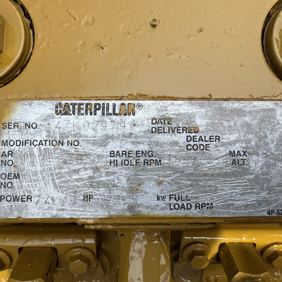 1990 CAT 3054 82HP 4 Cyl Equipment Engine for Sale - hdengines.com