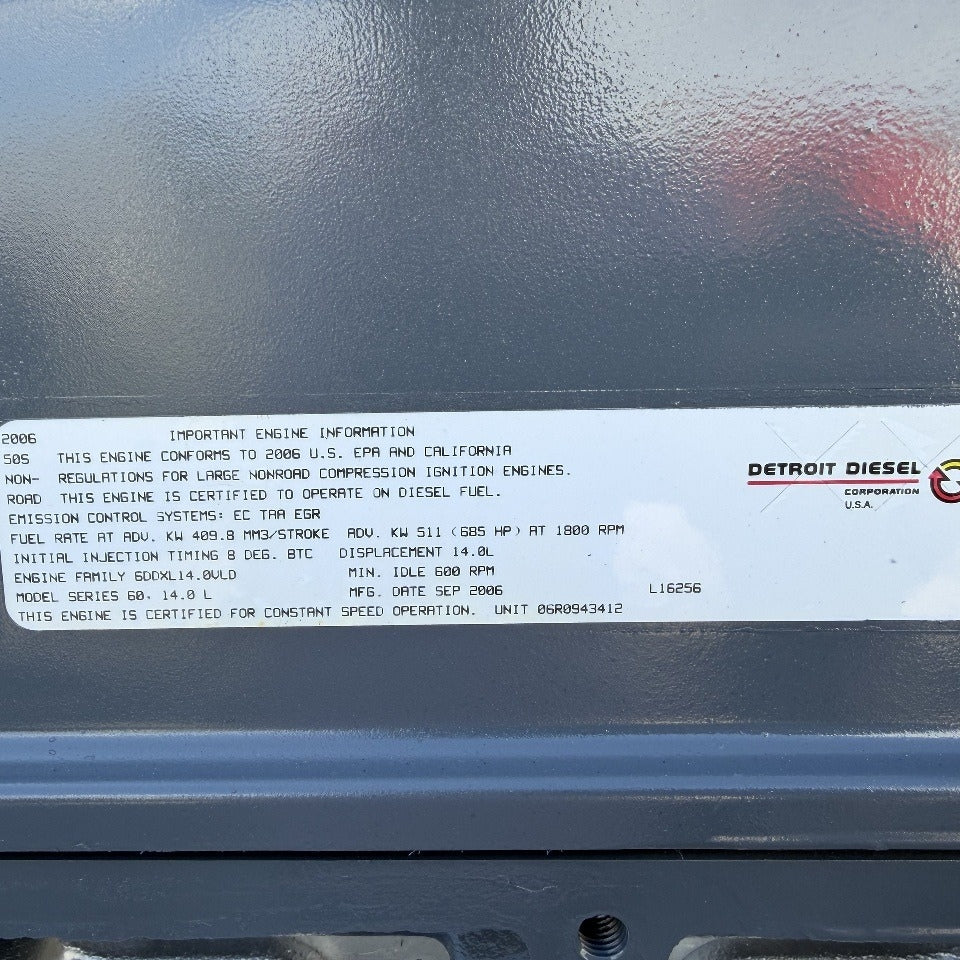 2006 Detroit Series 60 14.0L 685 HP 6 Cyl Industrial Diesel Engine For Sale – Tier 3 - hdengines.com