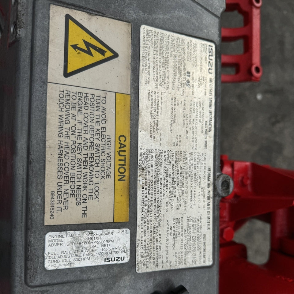 2005 Isuzu 6HK1X 230HP 6 Cyl Diesel Engine For Sale– EPA04 - hdengines.com