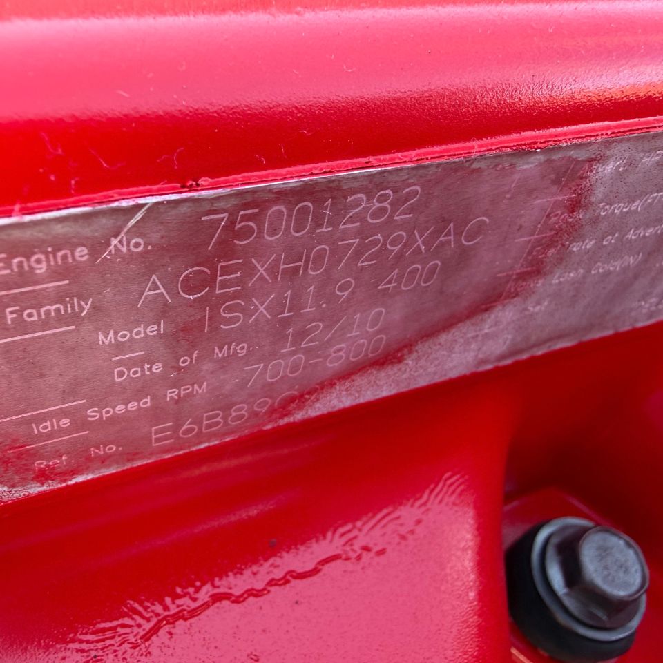 2010 Cummins ISX12 Diesel Engine, Family # ACEXH0729XAC, 400HP, ISX11.9 400, CPL 3438