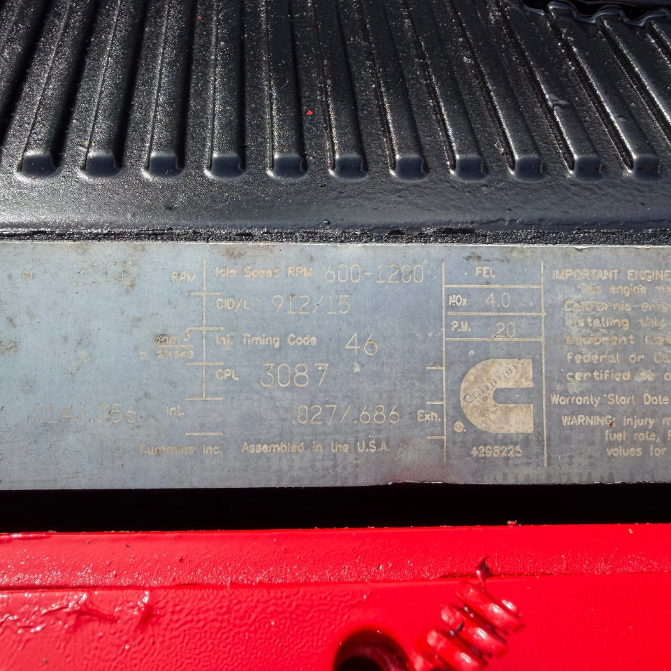 2012 Cummins QSX15 600HP 15.0L Tier 3 Industrial Diesel Engine for Sale