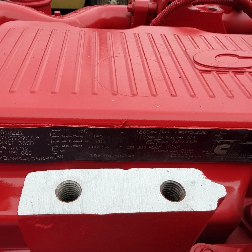 2012 Cummins ISX12 350HP 6 Cyl – EPA 2010 Diesel Truck Engine for Sale - hdengines.com
