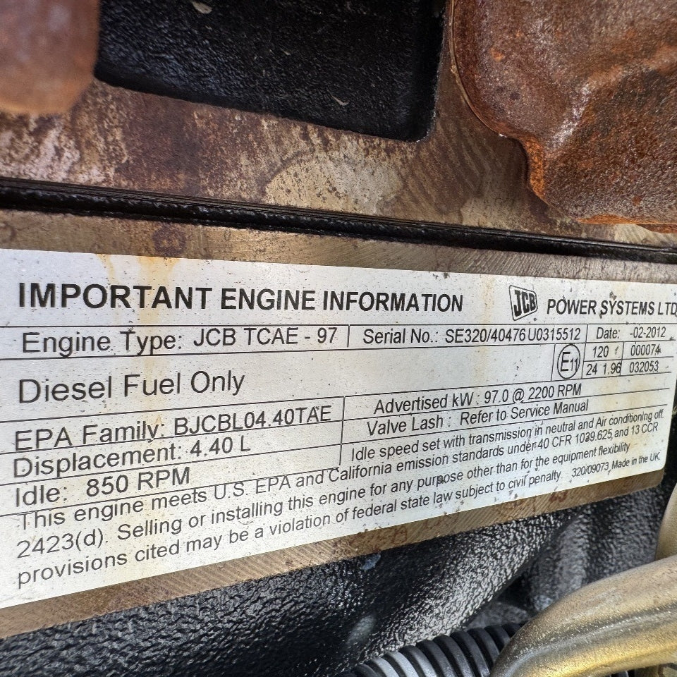 2012 JCB 444 TCAE-97 130 HP 4 Cyl Diesel Engine For Sale - hdengines.com