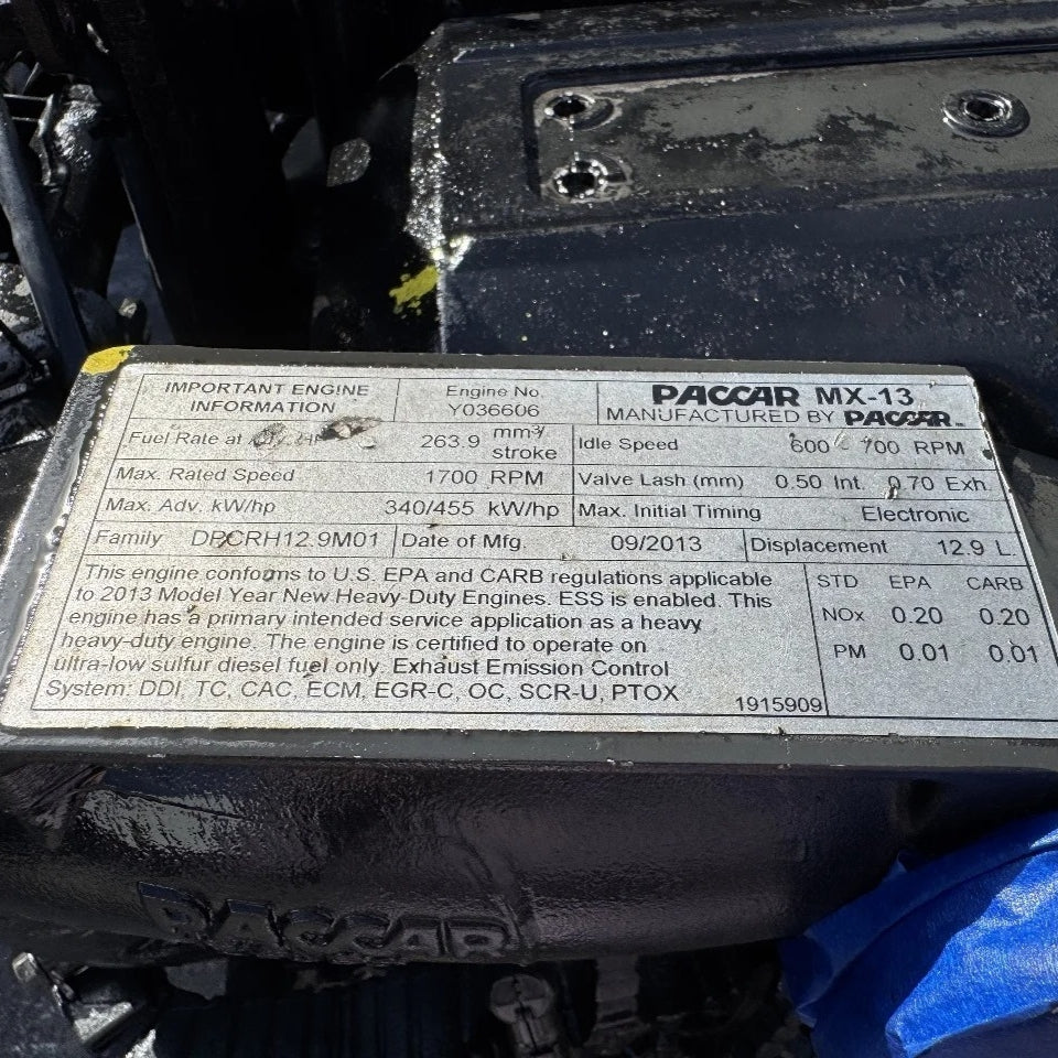 2013 PACCAR MX-13 455HP 6 Cylinder Diesel Engine For Sale – (EPA13) - hdengines.com
