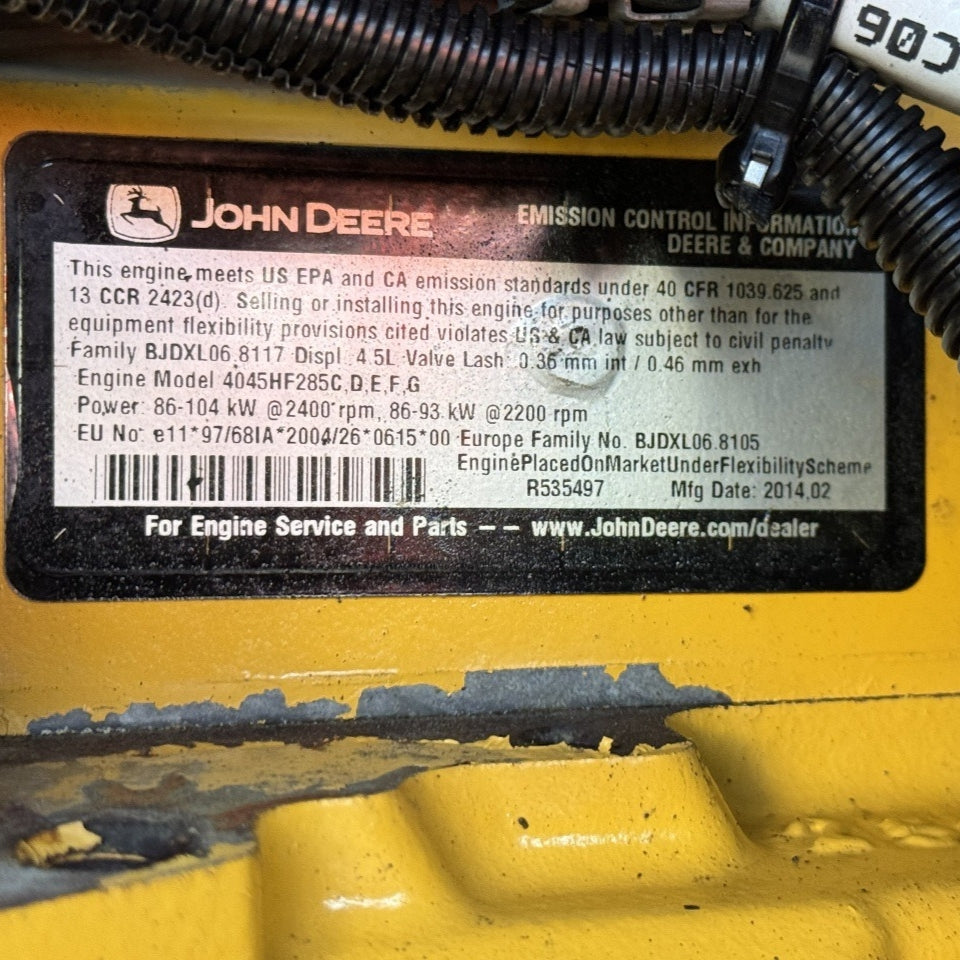 2014 Sullivan Palatek DF375PDJD John Deere 4045HF285 139HP 4 Cyl Mobile Air Compressor For Sale - hdengines.com