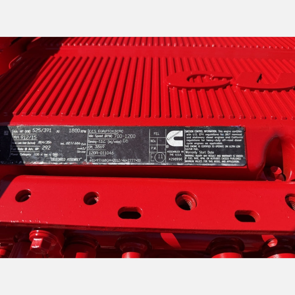 2017 Cummins QSX15 525HP 6 Cyl Diesel Engine For Sale - hdengines.com