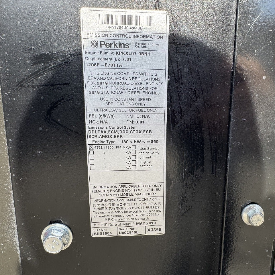 2019 Perkins 1206F-E70TTA 247 HP 6 Cyl Diesel Engine For Sale - hdengines.com