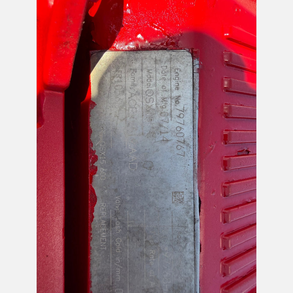 2014 Cummins QSX15 Industrial Diesel Engine 79760767, 15.0L, 600HP Tier 3 CPL 3087