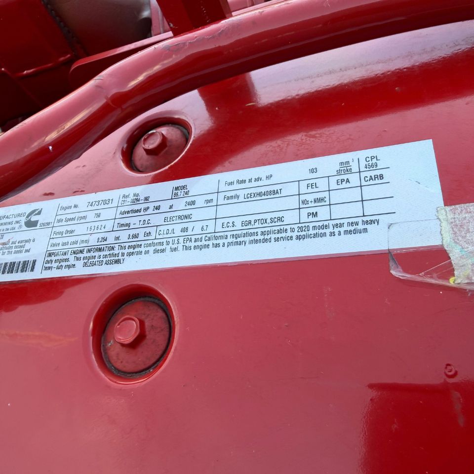 2020 Cummins B6.7 Diesel Engine, EPA17, 240HP, 6.7L, CPL #4569