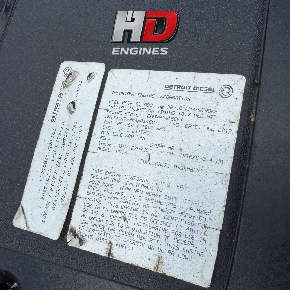 2012 Detroit DD15 Diesel Engine for Sale - Fully Tested & Inspected