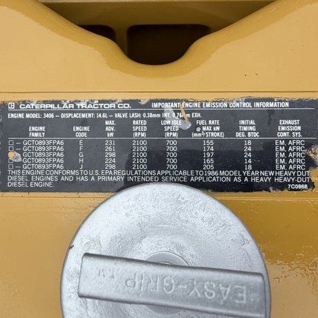 1986 CAT 3406B 425HP 6 Cyl Diesel Truck Engine For Sale - hdengines.com