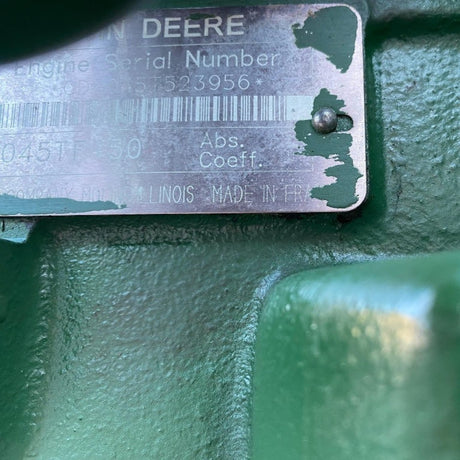 1995 John Deere 4045TF150 4 Cyl 4.5L POWERTECH Diesel Engine For Sale - hdengines.com