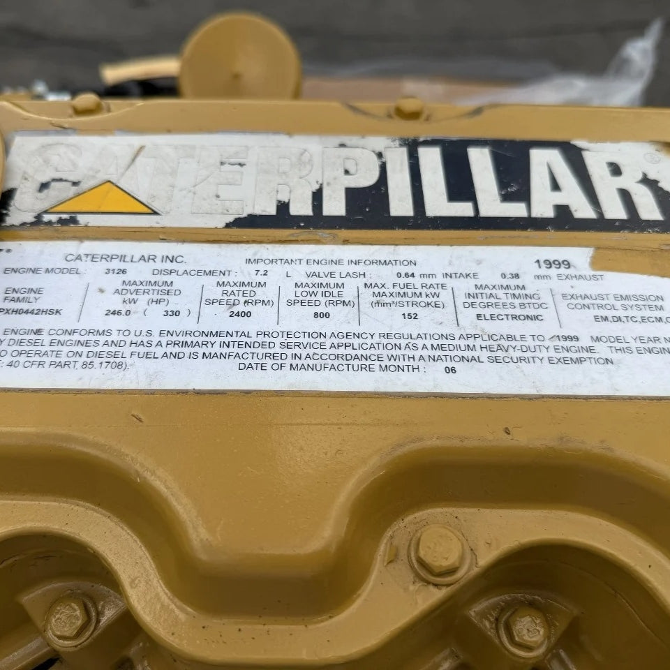 1999 CAT 3126 275HP 6 Cyl New Diesel Engine For Sale - hdengines.com