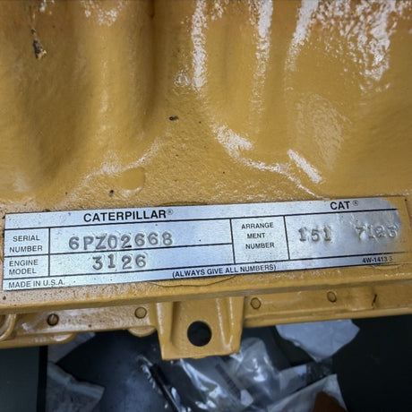 1999 CAT 3126 275HP 6 Cyl New Diesel Engine For Sale - hdengines.com
