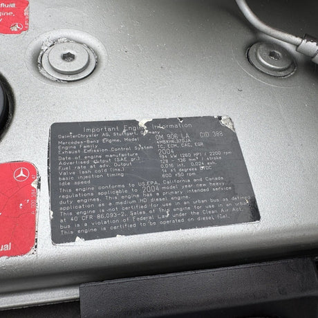 2004 Mercedes OM906LA 260HP 6 Cyl Engine for Sale | MBE900 - hdengines.com
