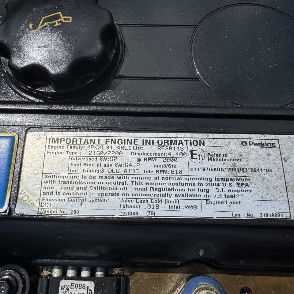 2004 Perkins 1104C-44 86 HP 4 Cyl Diesel Engine For Sale - hdengines.com