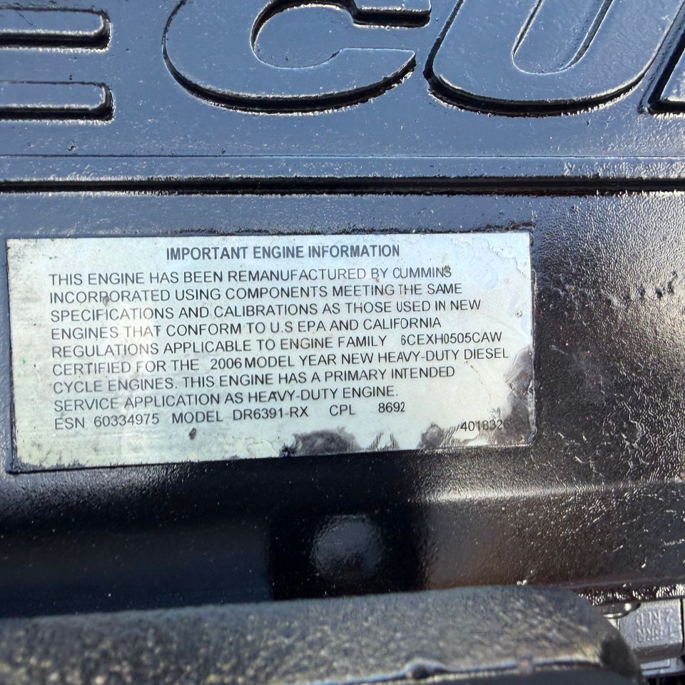 2006 Cummins ISC 8.3 Diesel Engine, CPL 8692, 280 HP, ISC CM850, 8.3L