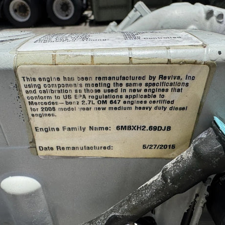 2006 Mercedes-Benz OM647 154 HP 5 Cyl Diesel Engine For Sale– Reviva Reman - hdengines.com