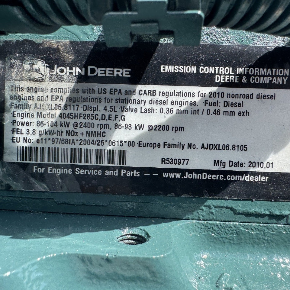 2010 John Deere 4045HF285 115HP 4 Cyl Industrial Diesel Engine For Sale - hdengines.com