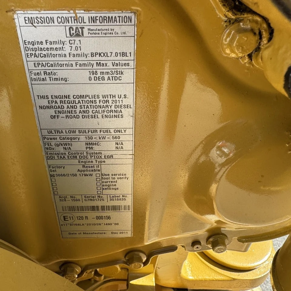 2011 CAT C7.1 ACERT 230HP 6 Cyl – Industrial Diesel Engine for Sale - hdengines.com