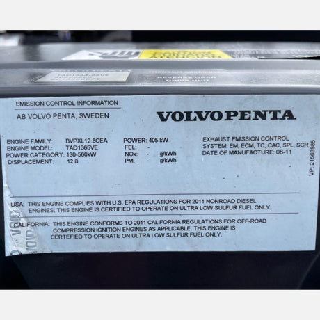 2011 Volvo D13 543 HP 6 Cyl Diesel Engine For Sale | TAD1365VE - hdengines.com