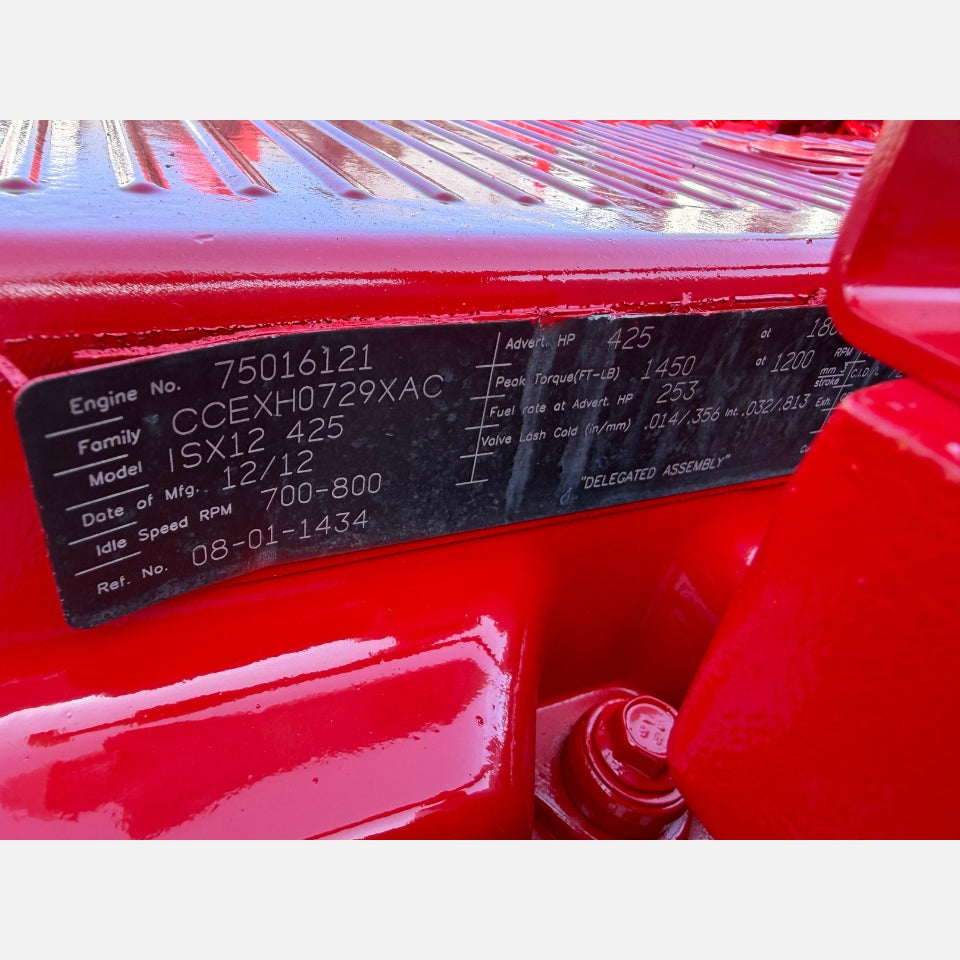 2012 Cummins ISX12 Diesel Engine, Family #CCEXH0729XAC, 425 HP, CPL 3438