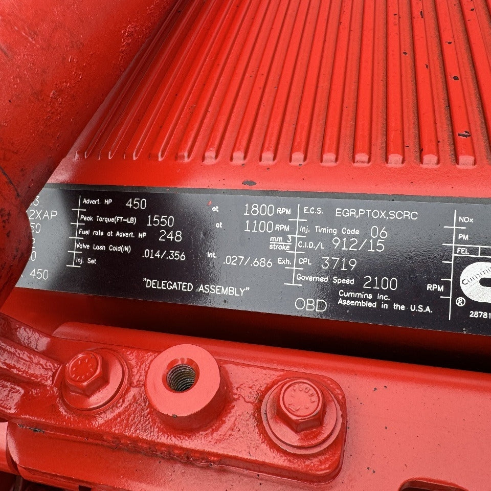 2012 Cummins ISX15 450HP 6 Cyl Diesel Engine For Sale – New Surplus, EPA10 - hdengines.com
