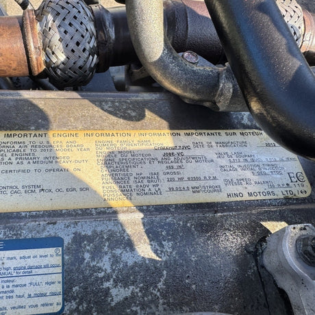 2012 Hino J08E-VC 220HP 6 Cylinder Diesel Engine For Sale– EPA10 - hdengines.com