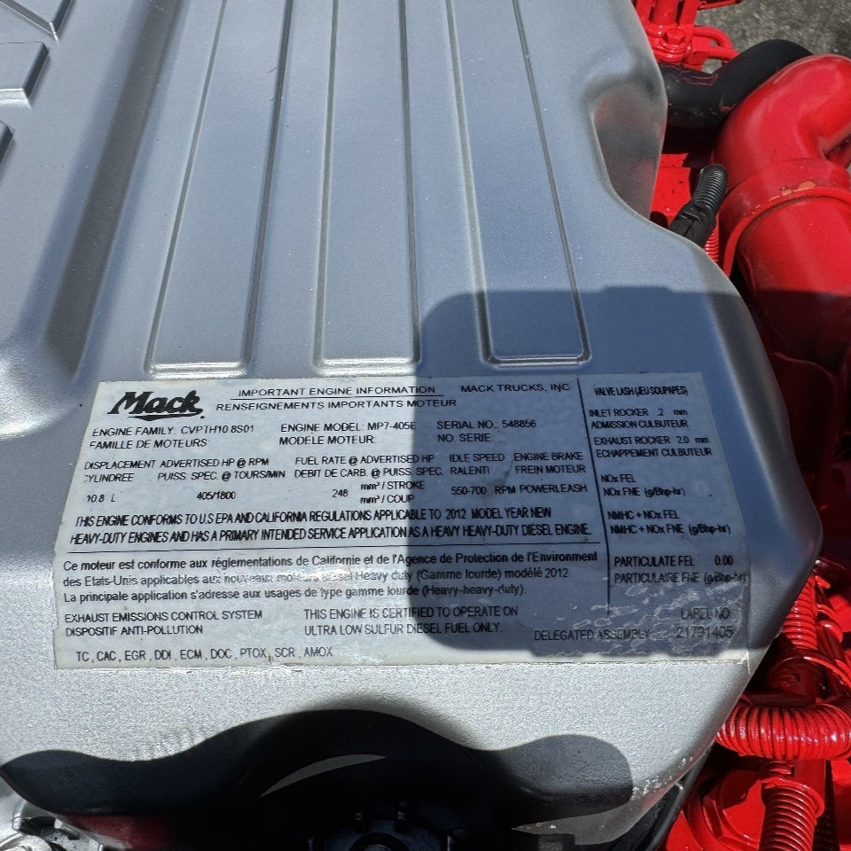 2012 Mack MP7 408HP 6 Cyl Diesel Engine For Sale | 405E - hdengines.com