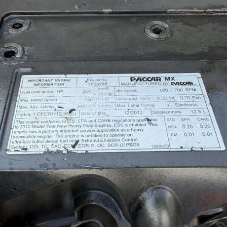 2012 PACCAR MX-13 455HP 6 Cyl Diesel Engine For Sale – (EPA10) - hdengines.com