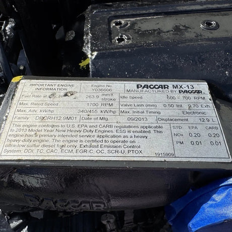 2013 PACCAR MX-13 455HP 6 Cyl Diesel Engine For Sale – 12.9L (EPA13) - hdengines.com