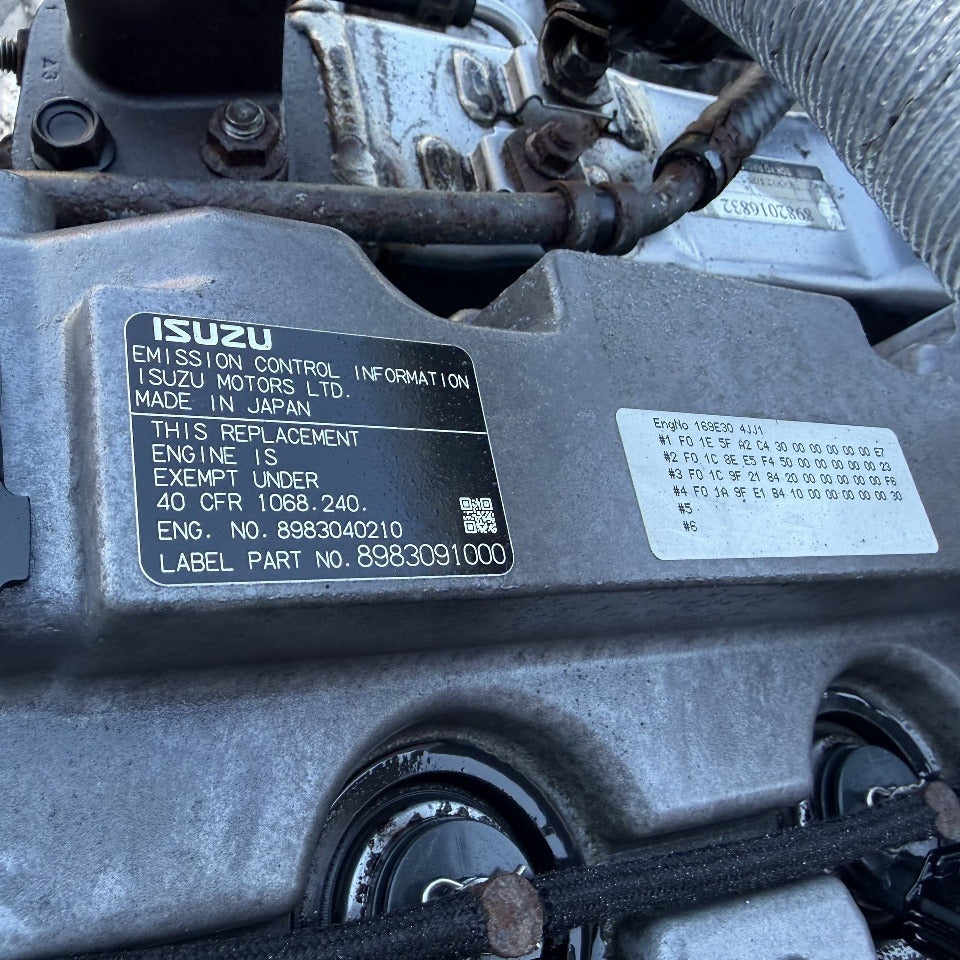 2016 Isuzu 4JJ1 175 HP 4 Cyl 3.0L Diesel Engine For Sale - hdengines.com