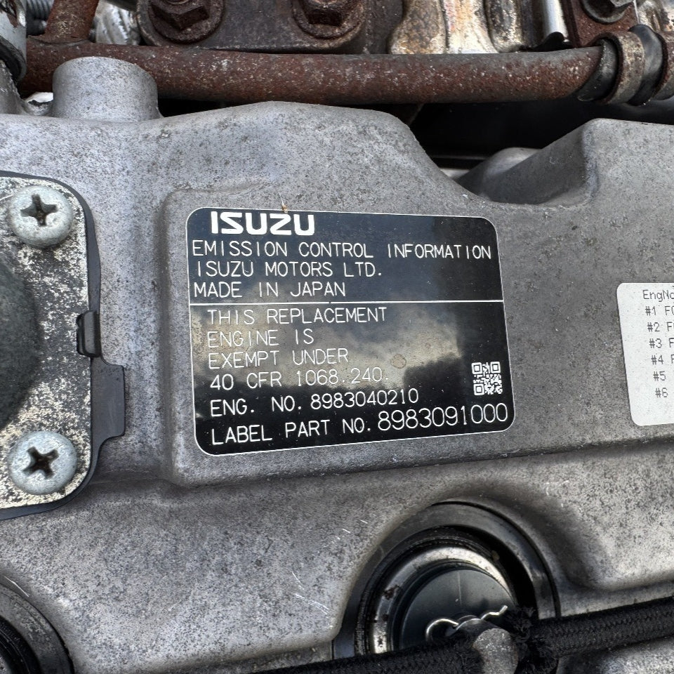 2016 Isuzu 4JJ1TC 3.0L 175 HP 4 Cyl Diesel Engine For Sale – EPA13 - hdengines.com