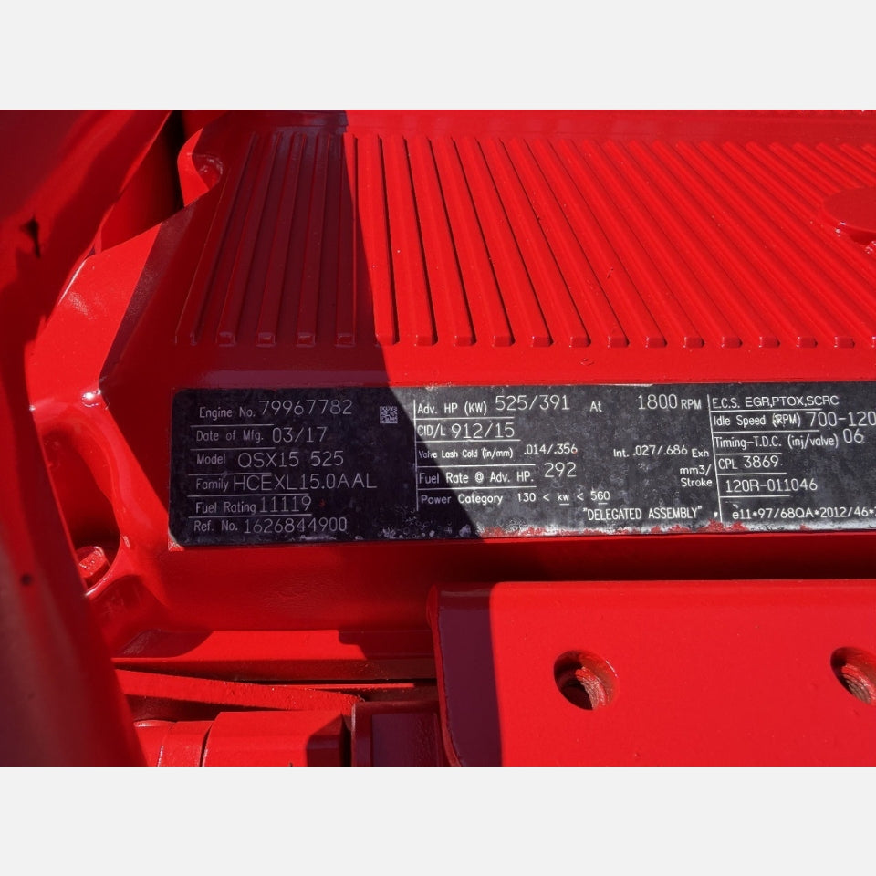 2017 Cummins QSX15 525HP 6 Cyl Diesel Engine For Sale - hdengines.com