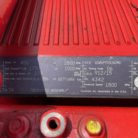 2018 Cummins X15 450HP 6 Cyl Diesel Engine For Sale - hdengines.com