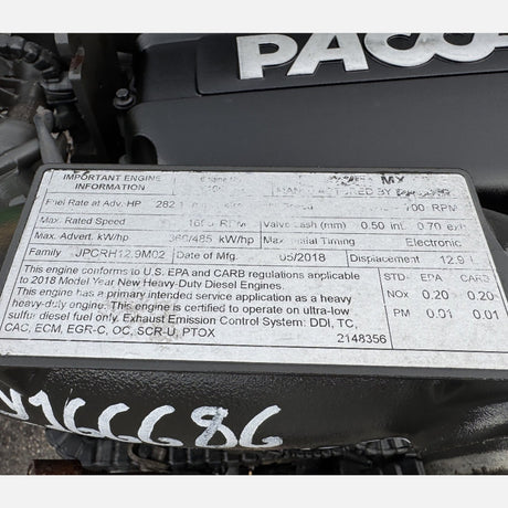 2018 PACCAR MX-13 EPA17 485HP 6 Cyl Diesel Engine For Sale - hdengines.com