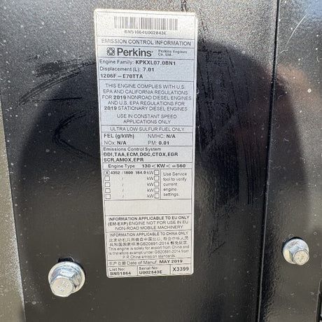 2019 Perkins 1206F-E70TTA 247 HP 6 Cyl Diesel Engine For Sale - hdengines.com