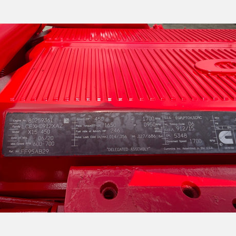 2020 Cummins X15 Diesel Engine CPL 5348, CM2450, LCEXH0912XAZ