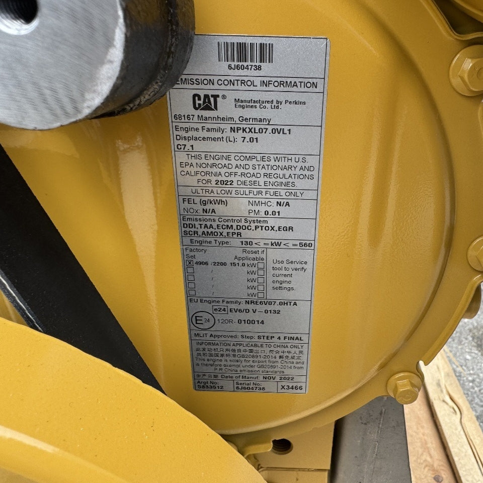 2022 Perkins 1206J-E70TA 202 HP 6 Cyl Diesel Engine For Sale - hdengines.com