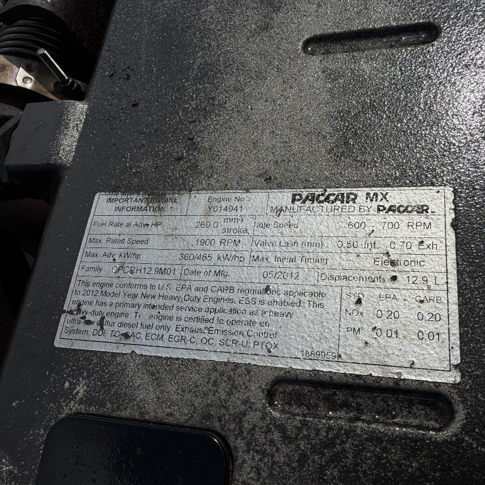 2012 PACCAR MX-13 485HP 6 Cyl Diesel Engine For Sale – 12.9L (EPA10) - hdengines.com