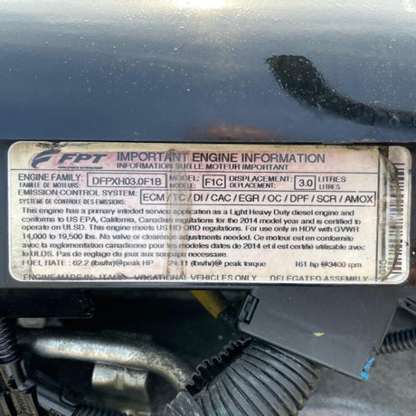2014 Mitsubishi F1C 3.0L 161HP 4 Cyl Diesel Engine For Sale | Low Miles | EPA13 - hdengines.com