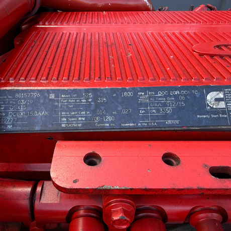 2019 Cummins QSX15 525HP 15.0L Tier 4 Interim Industrial Diesel Engine for Sale