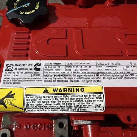 Cummins L9 360HP 6 Cyl – New 2021 EPA Diesel Truck Engine for Sale - hdengines.com