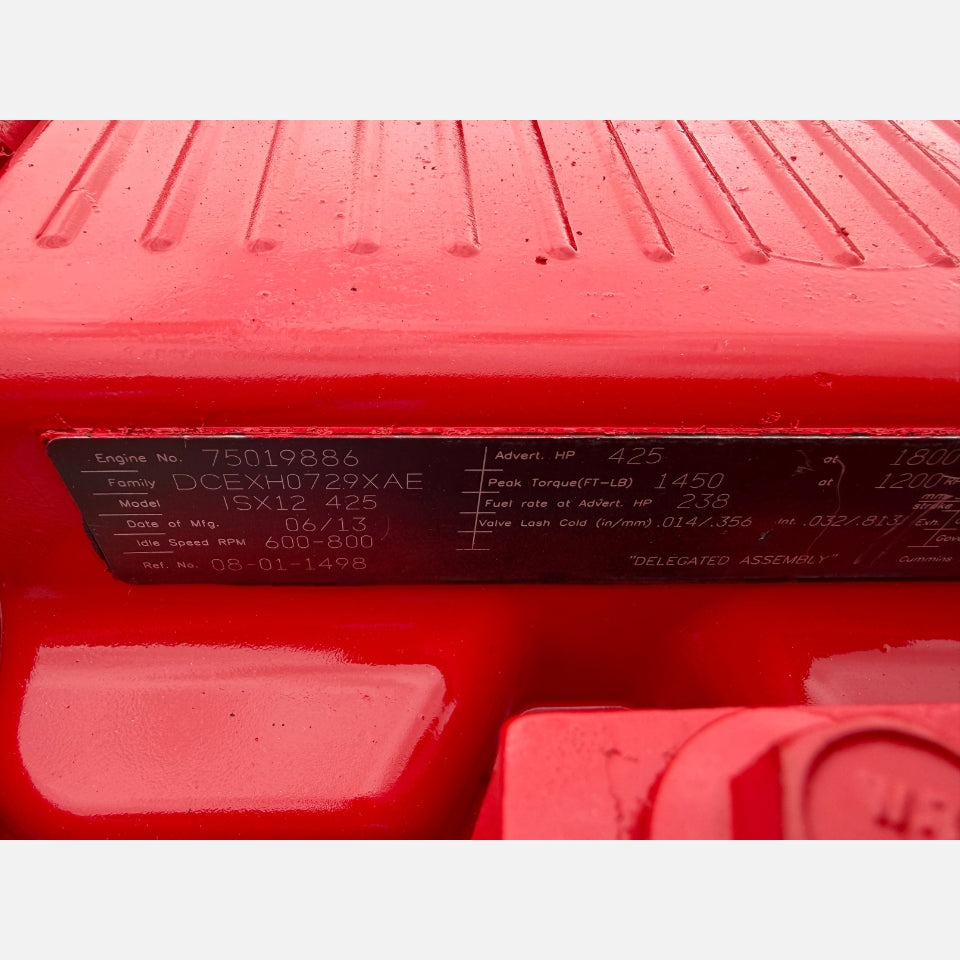 Reman 2013 Cummins ISX12 Diesel Engine 75019886, 11.9L, 425HP EPA13, CPL 3711