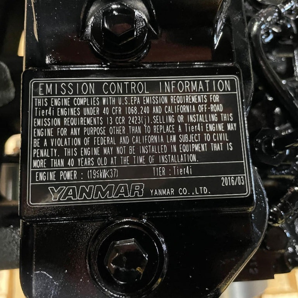 New 2016 Isuzu 3CD1T / Yanmar 3TNV84T 42HP 3 Cyl Turbo Diesel Engine For Sale - hdengines.com