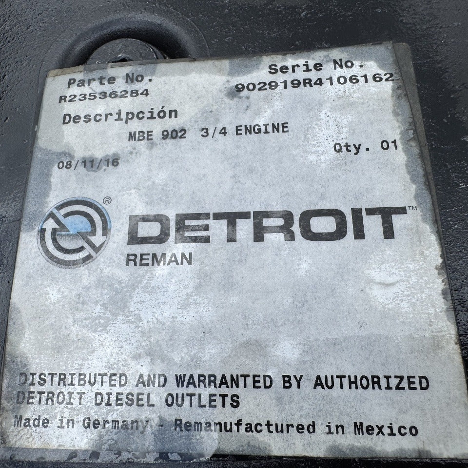 New 2006 Mercedes OM906LA 6 Cyl MBE900 6.4L Diesel Engine For Sale - hdengines.com