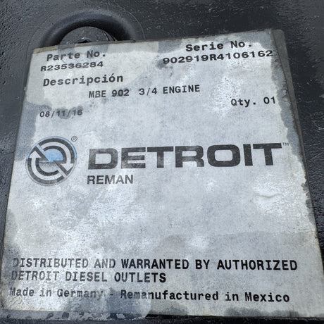 New 2006 Mercedes OM906LA 6 Cyl MBE900 6.4L Diesel Engine For Sale - hdengines.com