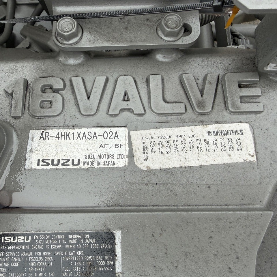New 2015 Isuzu 4HK1X 172HP 4 Cyl Industrial Diesel Engine For Sale – Tier 4 - hdengines.com