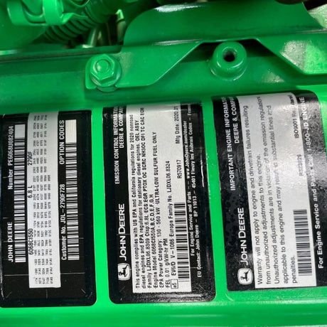 New 2020 John Deere 6068CI550 300HP 6 Cyl Diesel Engine Power Unit For Sale - hdengines.com